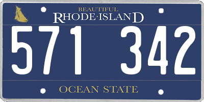 RI license plate 571342