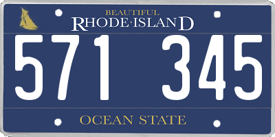 RI license plate 571345