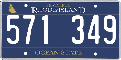 RI license plate 571349