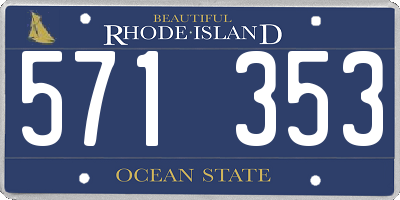 RI license plate 571353