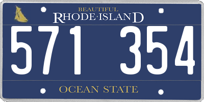 RI license plate 571354