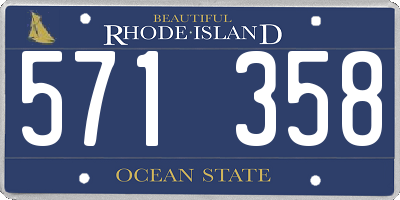 RI license plate 571358