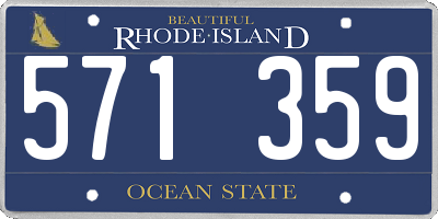 RI license plate 571359