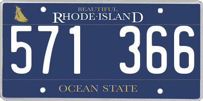RI license plate 571366