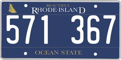 RI license plate 571367
