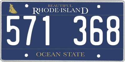 RI license plate 571368