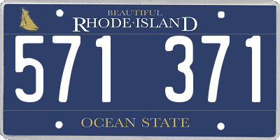 RI license plate 571371