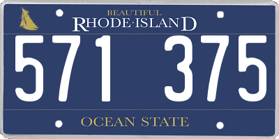 RI license plate 571375