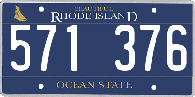 RI license plate 571376
