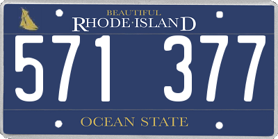 RI license plate 571377