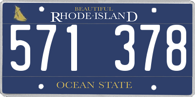 RI license plate 571378