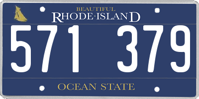 RI license plate 571379