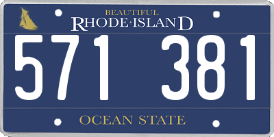RI license plate 571381