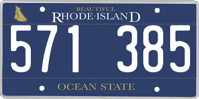 RI license plate 571385