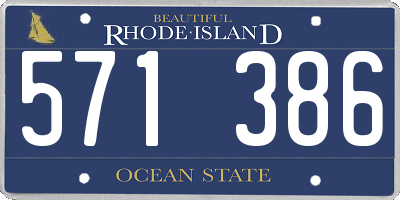 RI license plate 571386