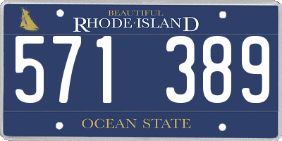 RI license plate 571389