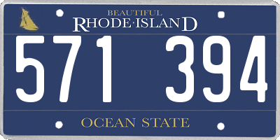 RI license plate 571394