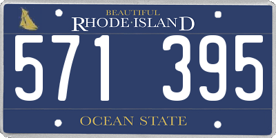 RI license plate 571395