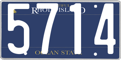 RI license plate 5714