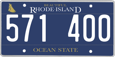 RI license plate 571400