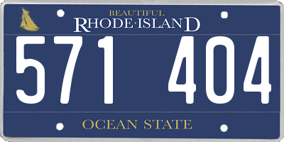 RI license plate 571404