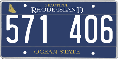 RI license plate 571406