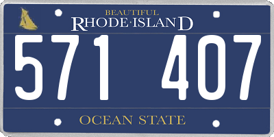 RI license plate 571407