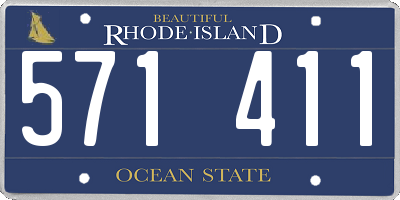 RI license plate 571411