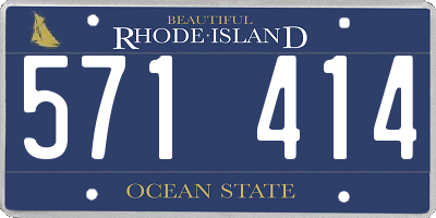 RI license plate 571414