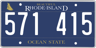 RI license plate 571415