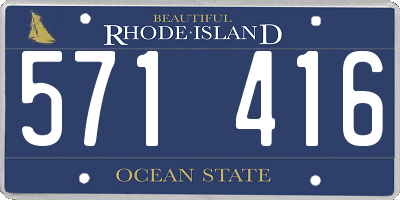 RI license plate 571416