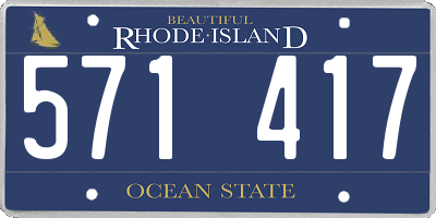 RI license plate 571417