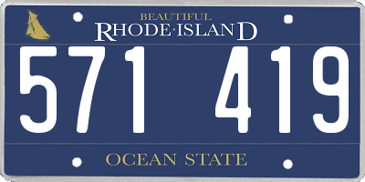 RI license plate 571419