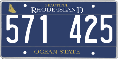 RI license plate 571425