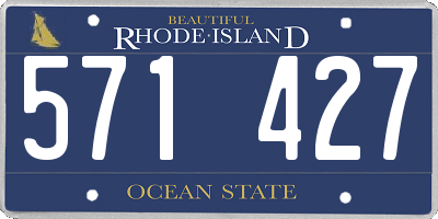 RI license plate 571427