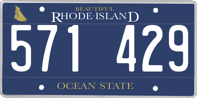 RI license plate 571429