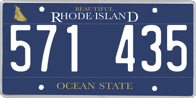 RI license plate 571435