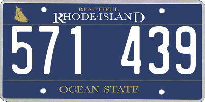 RI license plate 571439