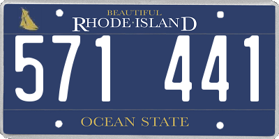 RI license plate 571441