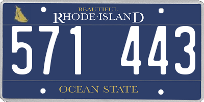 RI license plate 571443