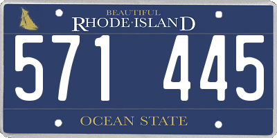 RI license plate 571445