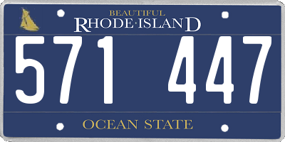 RI license plate 571447