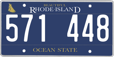 RI license plate 571448
