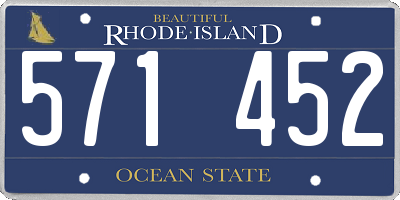 RI license plate 571452
