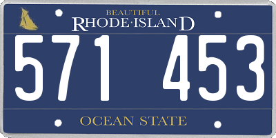 RI license plate 571453