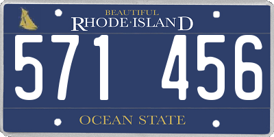 RI license plate 571456