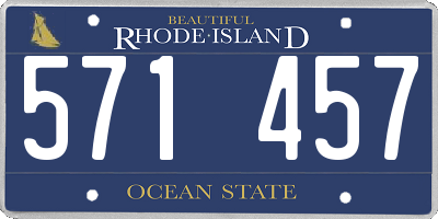 RI license plate 571457