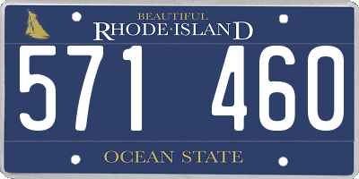 RI license plate 571460