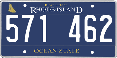 RI license plate 571462