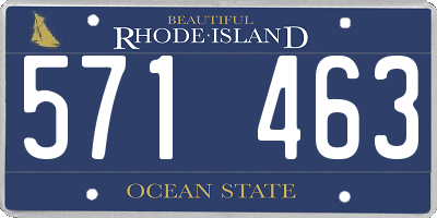 RI license plate 571463